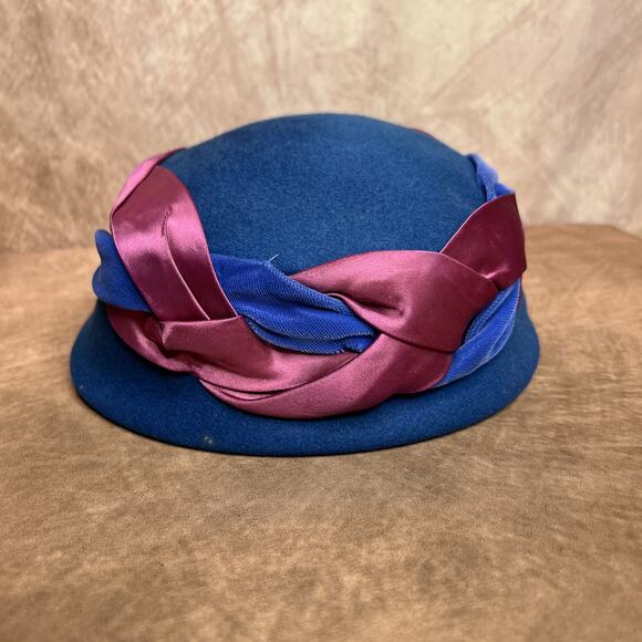Elegant Blue and Pink Women's Hat - Picture 5 of 12